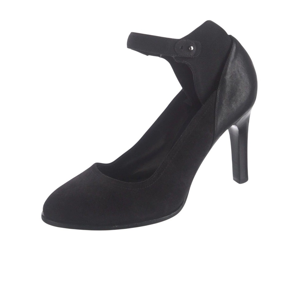 Rag & Bone Womens Black Suede Leather Ankle Strap Pumps 39 Stiletto Heels
